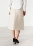 Tulle Pleat Skirt in Cream